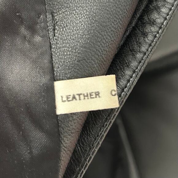 Vintage Francis Imports Genuine Leather Trench Coat Made in Spain (M/L) - Picture 13 of 16